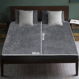 Електрична ковдра Malatec сіре 180x130см Польща 8817 електроодіяло, фото 4