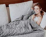 Електрична ковдра Malatec сіре 180x130см Польща 8817 електроодіяло, фото 3