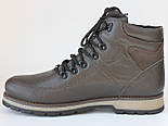 Коричневі шкіряні черевики на хутрі тепле чоловіче зимове взуття Rosso Avangard Major Brown Toro, фото 3