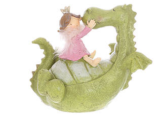 Декоративна статуетка Дівчинка з драконом 14*9.5*12.5см