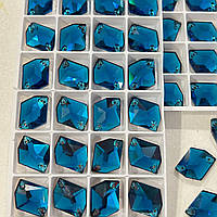 Swaro Пришивные стразы 13*17мм, форма-Cosmik, цвет Blue Zircon