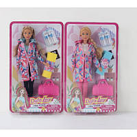 Игрушка Кукла DEFA с аксессуарами сумочка, коврик, вода, 2 вида, коробка 32-19-5 см