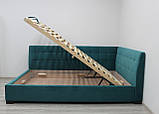 Ліжко Шик Галичина Лео 90х190 см зелене, фото 4