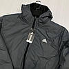 L. XL Чоловіча куртка Adidas двустороння з капюшоном демісезон осінь/весна чорна/сіра(Адідас), фото 9