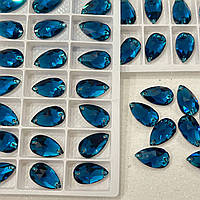 Swaro Пришивные стразы 10,5*18мм, форма-Drop, цвет Blue Zircon