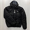 L. XL Чоловіча куртка Adidas двустороння з капюшоном демісезон осінь/весна чорна/сіра(Адідас), фото 3