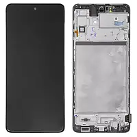 Дисплей Samsung M515F Galaxy M51 2020 с сенсором и рамкой, черный GH82-23568A, Original (PRC) | модуль