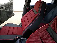 Чехлы на сиденья авто ЗАЗ Таврия Славута 1103,1102 полный комплект PILOT красные ткань+ткань
