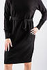 Плаття в'язане з поясом чорне 83008 (2000000116198), фото 2
