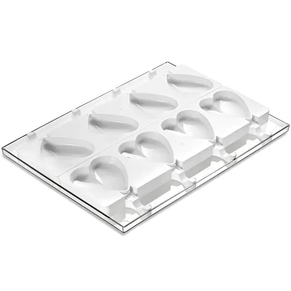 Набір із 2 форм для морозива "Heart-Ic" 768 мл із силікону + таця Silikomart, фото 1