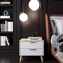 Приліжкова тумба ТУ — Хюгге 400х450х400мм Дуб Тахо/Сірий