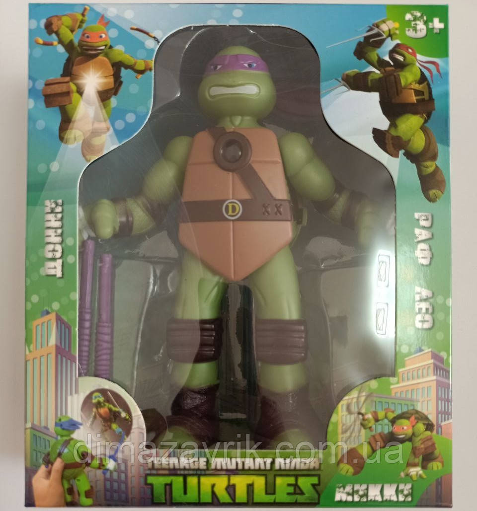 Ігрова фігурка 0810B15 Герої Черепашки ніндзь TMNT 1 герой Донателло 15 см, вбудований проєктор