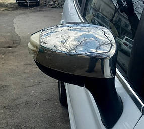 Ford Kuga 2008-2013 Накладки на дзеркала неірж AUC Накладки на дзеркала Форд Куга