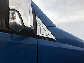 Накладки на дефлектор вікон (нерж) Mercedes Sprinter 906 AUC Накладки на дзеркала Мерседес Бенц Спринтер