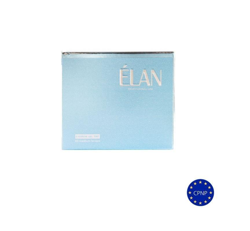 Гель-фарба для брів + окисник Elan - 03 medium brown, 5+5 мл