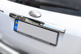Ford Focus 2008-2011 Накладка на кришку багажника (неірж.) (SW) AUC Накладки на кришку багажника Форд Фокус 2