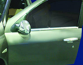 Renault Symbol 2008-2013 Зовнішня окантовка скел (нерж.) AUC Хром молдинг Рено Сімбол