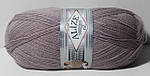 Нитки пряжа для в'язання напіввовна SUPERLANA TIG Суперлана Тіг ALIZE Алізе № 142 сіро-рожевий