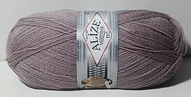 Нитки пряжа для в'язання напіввовна SUPERLANA TIG Суперлана Тіг ALIZE Алізе № 142 сіро-рожевий