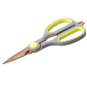 Ножиці кухонні 21,5см нержавіюча сталь з пластиковими ручками та горіхоколом 5183 KAMILLE