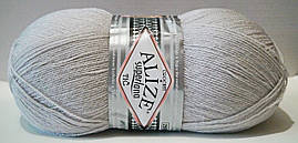 Нитки пряжа для в'язання напіввовна SUPERLANA TIG Суперлана Тіг від ALIZE Алізе № 168 - кам'яний