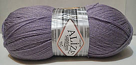 Нитки пряжа для в'язання напіввовна SUPERLANA TIG Суперлана Тіг від ALIZE Алізе № 257 - лаванда