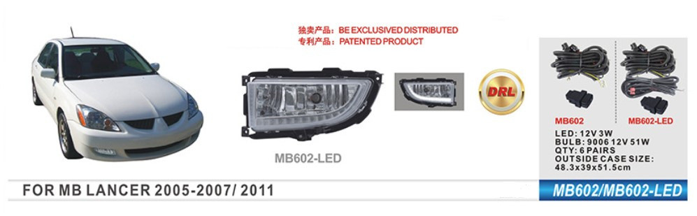 Купить Mitsubishi Lancer 9 Противотуманки (2 шт, LED) AUC ...