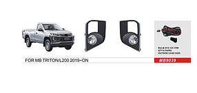 Mitsubishi L200 2019+ Протитуманці (2 шт., галоген) AUC Протитуманки Міттсубісі Л 200