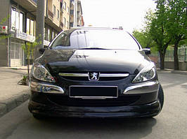Peugeot 307 передня спідня спідниця під фарбування TMR Тюнінг переднього бампера Пежо 307