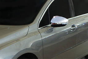 Peugeot 508 Накладки на дзеркала неірж AUC Накладки на дзеркала Пежо 508