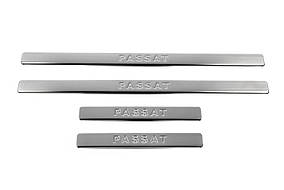 Накладки на дверні пороги Passat B7 OmsaLine тип 1 AUC Накладки на пороги Фольксваген Пассат Б7