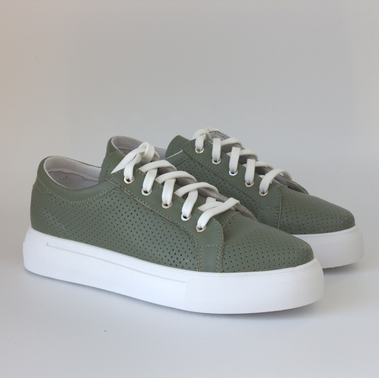 Зелені кросівки шкіряні кольору малахіт жіноче взуття великих розмірів 40-44 Rosso Avangard Pura Malachit Детальніше: 