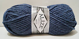 Нитки пряжа для вязания полушерсть SUPERLANA MAXI Суперлана Макси от ALIZE Ализе № 203 - джинс