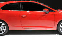 Seat Leon 2013 Молдинг боковых стекол (3 дверный) TMR Хром молдинг Сиат Леон