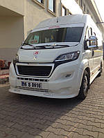 Fiat Ducato 2014+ Накладка на передній бампер під фарбування LED TMR Тюнінг переднього бампера Фіат Дукато