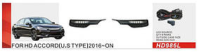 Honda Acord X 2017-2020 Комплект протитуманок US-Type (LED) AUC Протитуманки Хонда Акорд 10