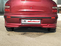 Fiat Bravo Накладка на задній бампер (Meliset, під фарбування) TMR Тюнінг заднього бампера Фіат Браво