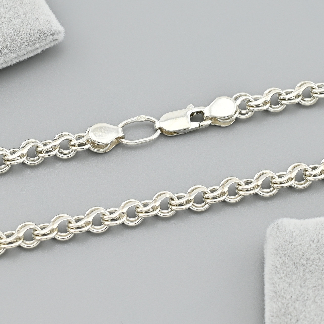 Срібний ланцюжок Венеція 179SY ширина 5 мм довжина 55, фото 1