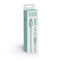 Кабель USB Type-C ColorWay CW-CBUC008-MT 2,4A 2м м'ятний, фото 5