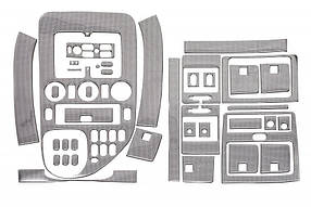 Mersedes Vito W638 1999-2003 накладки на панель Meric V-клас колір дерево AUC Накладки на панель Мерседес Бенц