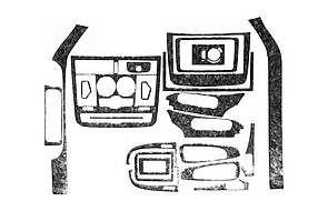 Mersedes Viano 2006-2015 накладки на панель Meric колір дерево AUC Накладки на панель Мерседес Бенц Віано