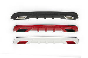 Opel Corsa E Накладка на задній дифузор (під фарбування) TMR Тюнінг заднього бампера Опель Корса Е