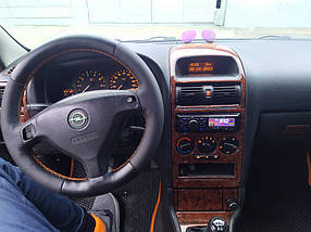 Opel Astra G classic 1998-2012 накладки на панель колір карбон AUC Накладки на панель Опель Астра Г ксамик