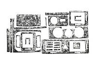 Skoda Fabia 2000-2014 накладки на панель цвет дерево TMR Накладки на панель Шкода Фабия