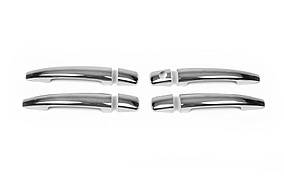 Накладки металеві на ручки Peugeot 308 (сталь, 4 шт.) AUC Накладки на ручки Пежо 308
