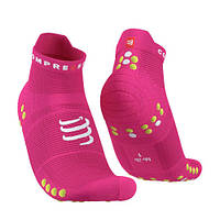 Носки спортивные компрессионные Pro Racing Socks V4.0 Run Low, Fluo Pink/Primerose, T2 (39-41)