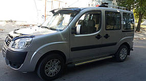 Fiat Doblo Козирок на лобове скло на кронштейнах AUC Дефлектор лобового скла Фіат Добло II