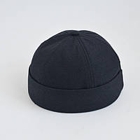 Трендовая кепка докер цвет черный, Докерка мужская черная, Docker cap, кепка бини, бейсболка без козырька