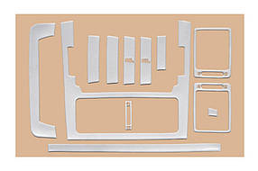Fiat Scudo 2007-2015 накладки на панель колір алюміній AUC Накладки на панель Фіат Скудо