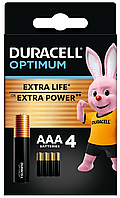 Батарейка LR03/AAA DURACELL Optimum KPD alkaline щелочная
